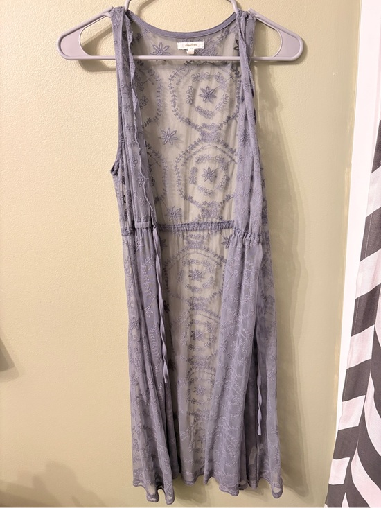 Maurices Tops - Maurices Lavender Lace Maxi Vest Tunic